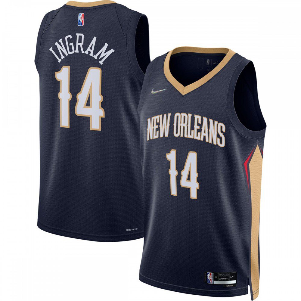 Brandon Ingram New Orleans Pelicans 2021/22 Diamond Swingman Jersey - Icon Edition - Navy-Pro Kit Vault | Brand New 26/27 Sports Jerseys